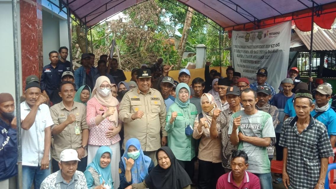 Keren, Ribuan Pompa Air Konversi BBM ke BBG Disalurkan AYP di Maros